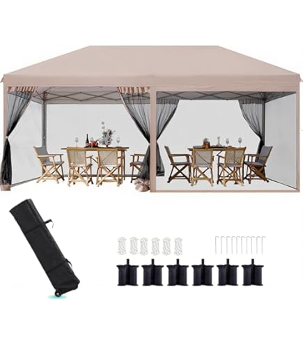 *初心者にも★ 組立15秒 テント 蚊帳 UVカット ライトベージュ 他カラー有 Amazon.co.jp: Quictent ワンタッチ タープテント 蚊帳テント 3